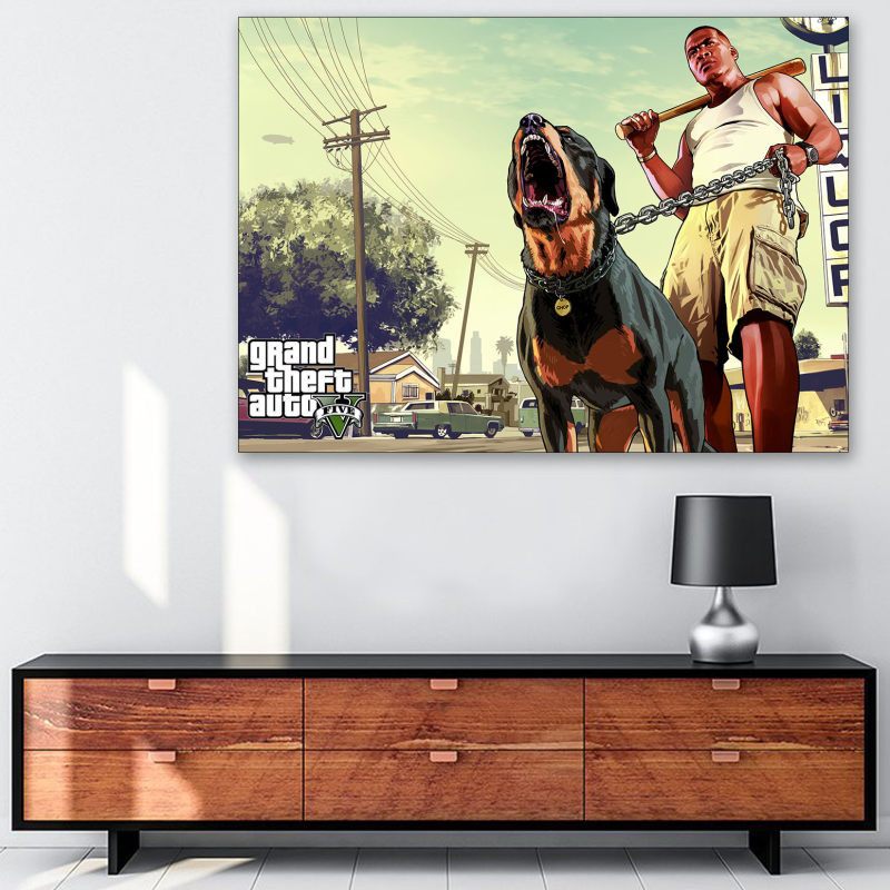 تابلو شاسی طرح GTA V مدل بازی 01 | دنیای قاب