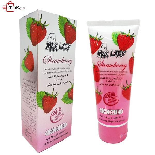 اسکراب لایه بردار فوری توت فرنگی مکس لیدی
