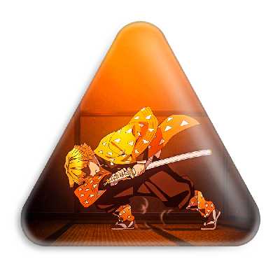 پیکسل خندالو طرح زنیتسو انیمه شیطان کش مدل مثلثی کد 11479