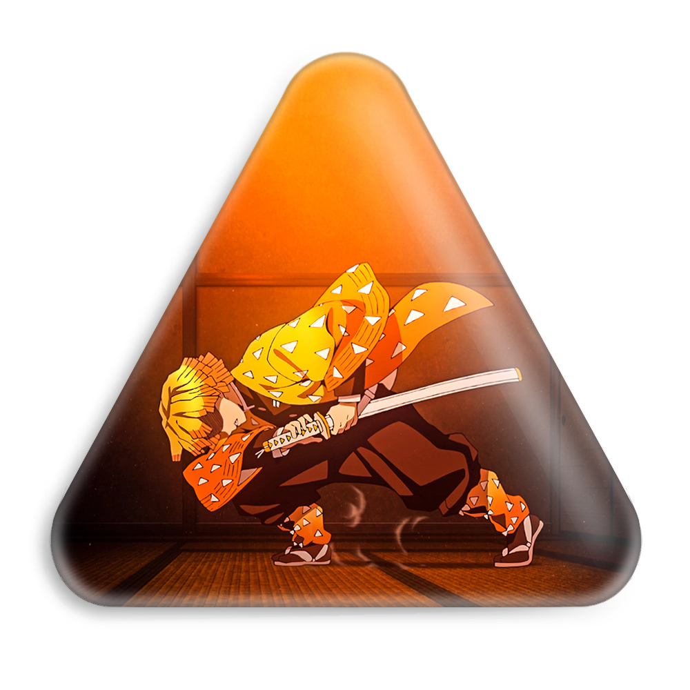 پیکسل خندالو طرح زنیتسو انیمه شیطان کش مدل مثلثی کد 11479