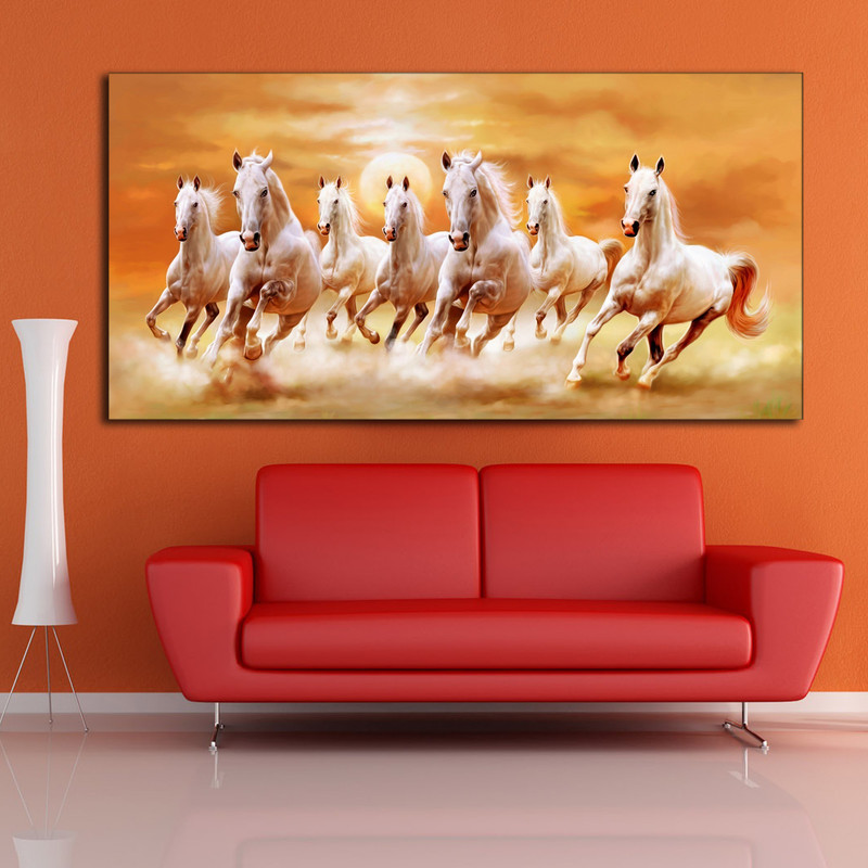 تابلو شاسی آرت سون طرح اسب کد 1T017 | دنیای قاب