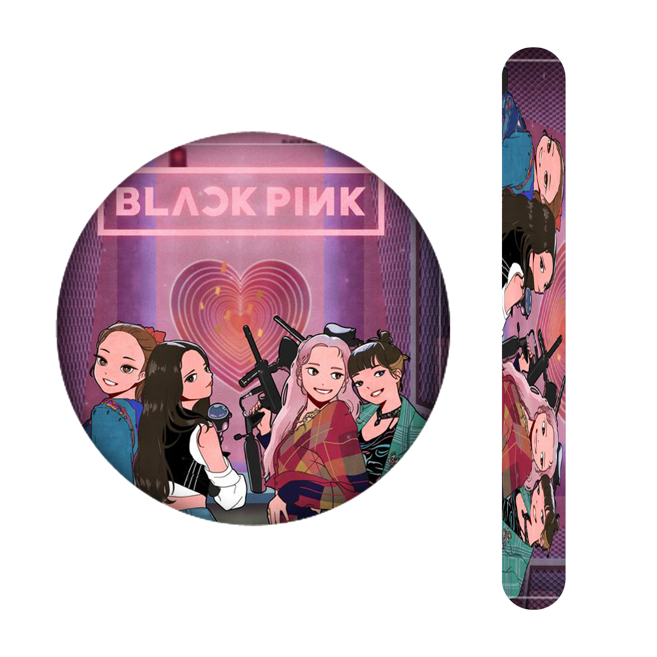 سوهان ناخن مندیکس مدل BLACK PINK کد 2355 به همراه آینه جیبی