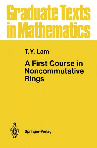 خرید و دانلود نسخه کامل کتاب A First Course in Noncommutative Rings