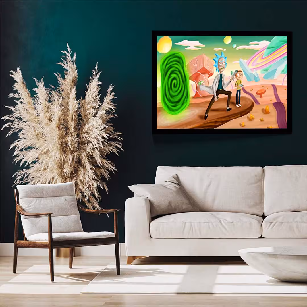 تابلو مدل rick and morty کد F-15032