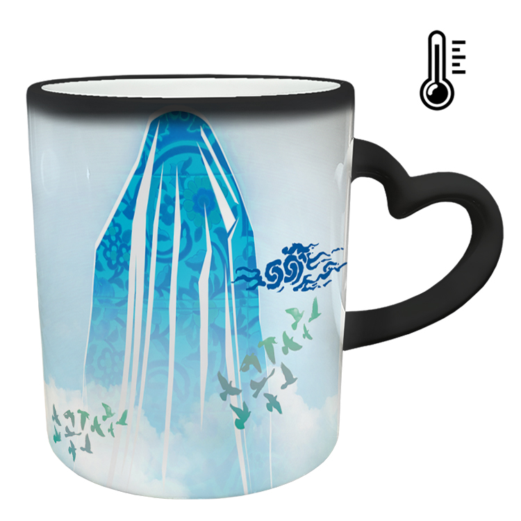 ماگ حرارتی مدل دسته قلبی طرح روز مادر کد 41