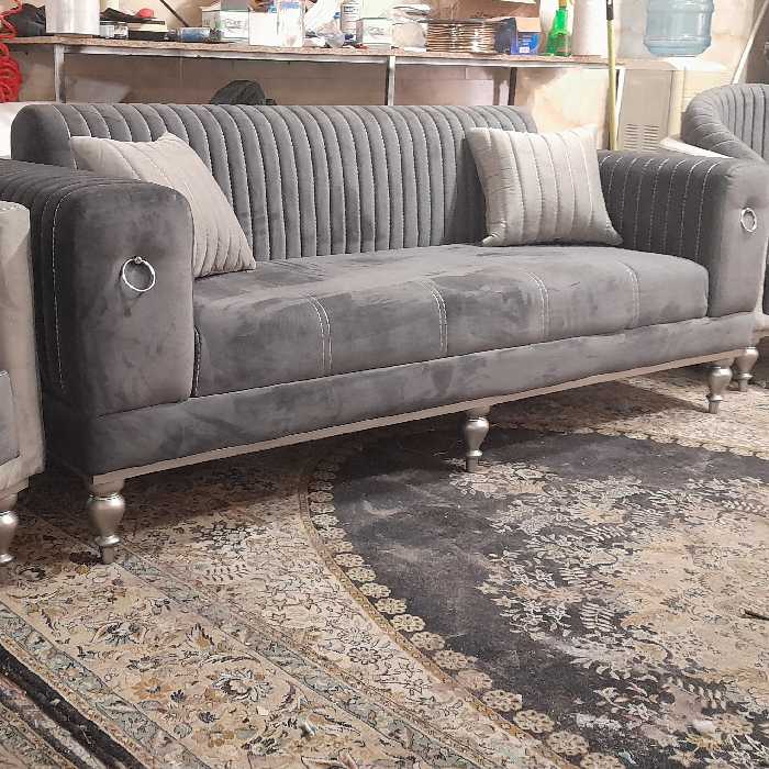 مبلمان هفت نفره چستر فیورنتینا کلاف چوب روس پارچه جاسمین بسیار شیک و مقاوم