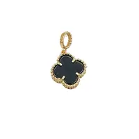 مدال طلای 18 عیار مدل ونکلیف مشکی  کد M032