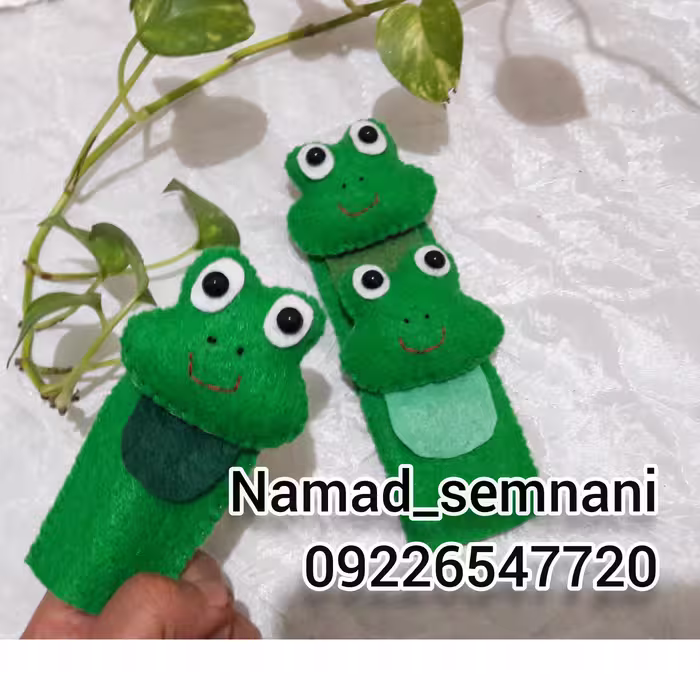 گیفت الفبا حرف ق سرمدادی و عروسک انگشتی قورباغه