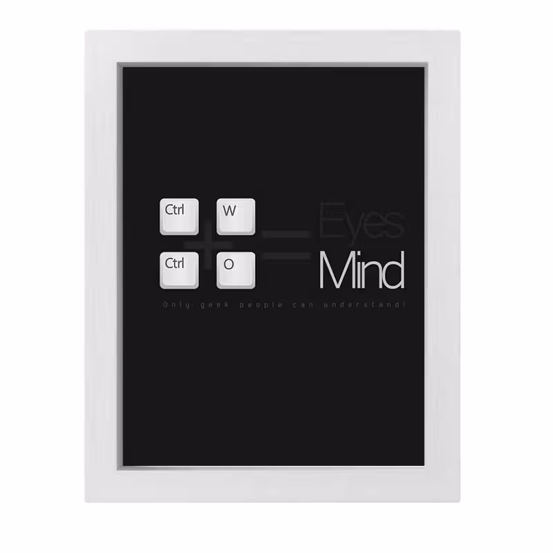 تابلو طرح برنامه نویسی مدل  Close Eyes Open Mind | دنیای قاب