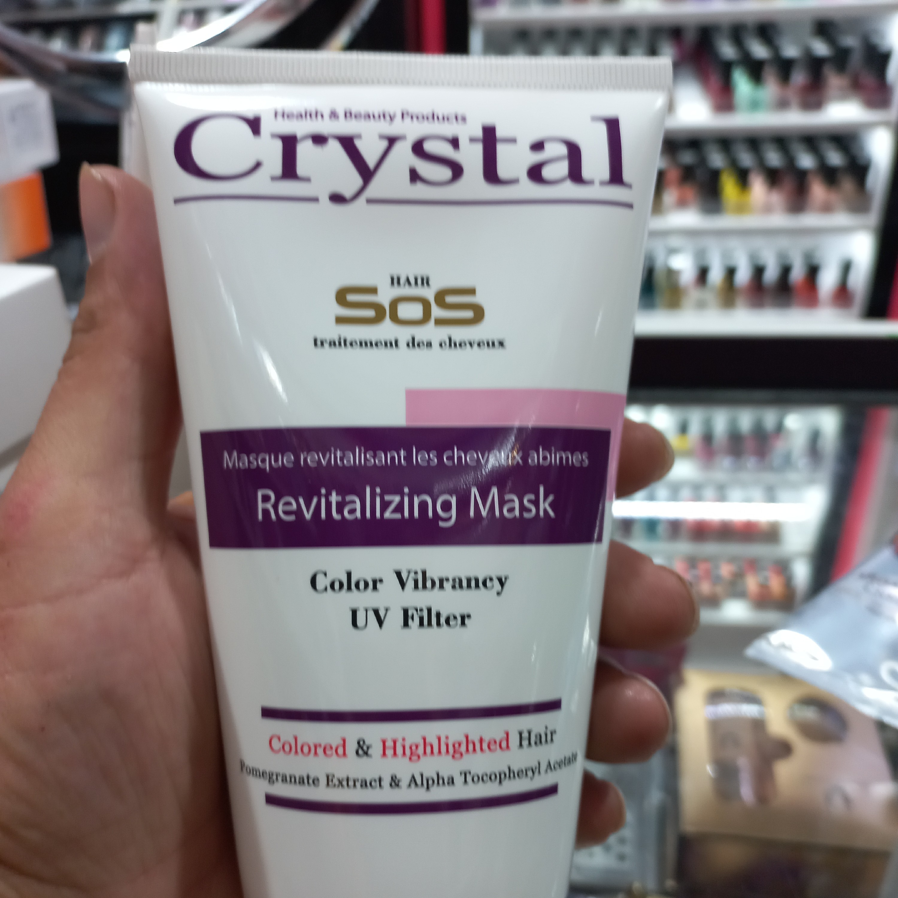 ماسک مو با آبکشی تثبیت کننده رنگ مو کریستال