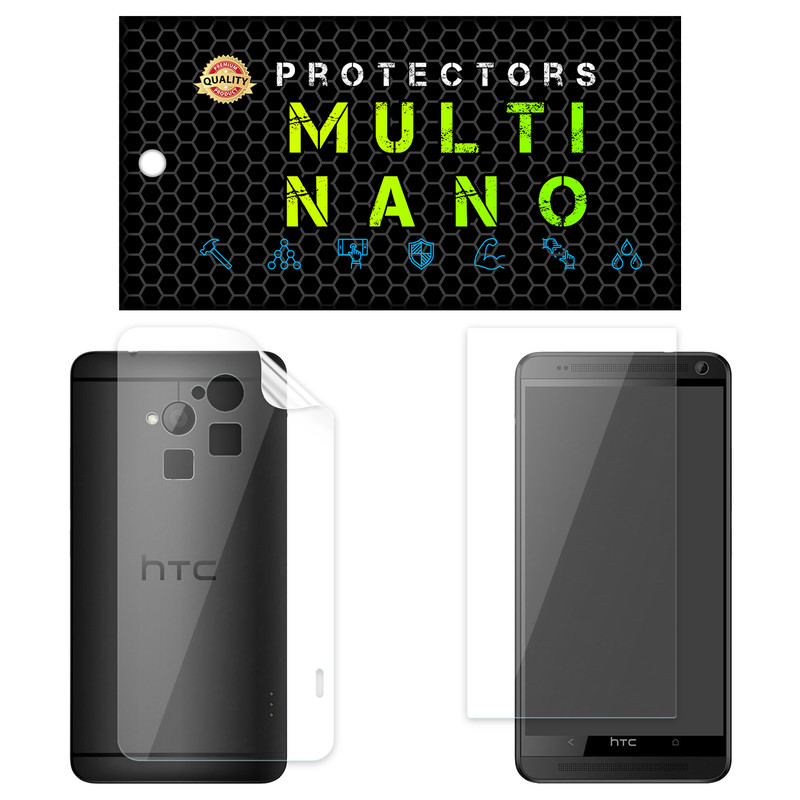 محافظ صفحه نمایش مولتی نانو مدل X-SFT مناسب برای گوشی موبایل اچ تی سی One Max به همراه محافظ پشت | کالا برتری