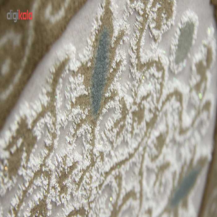 فرش ماشینی زمرد مشهد طرح 1707 زمینه آبی