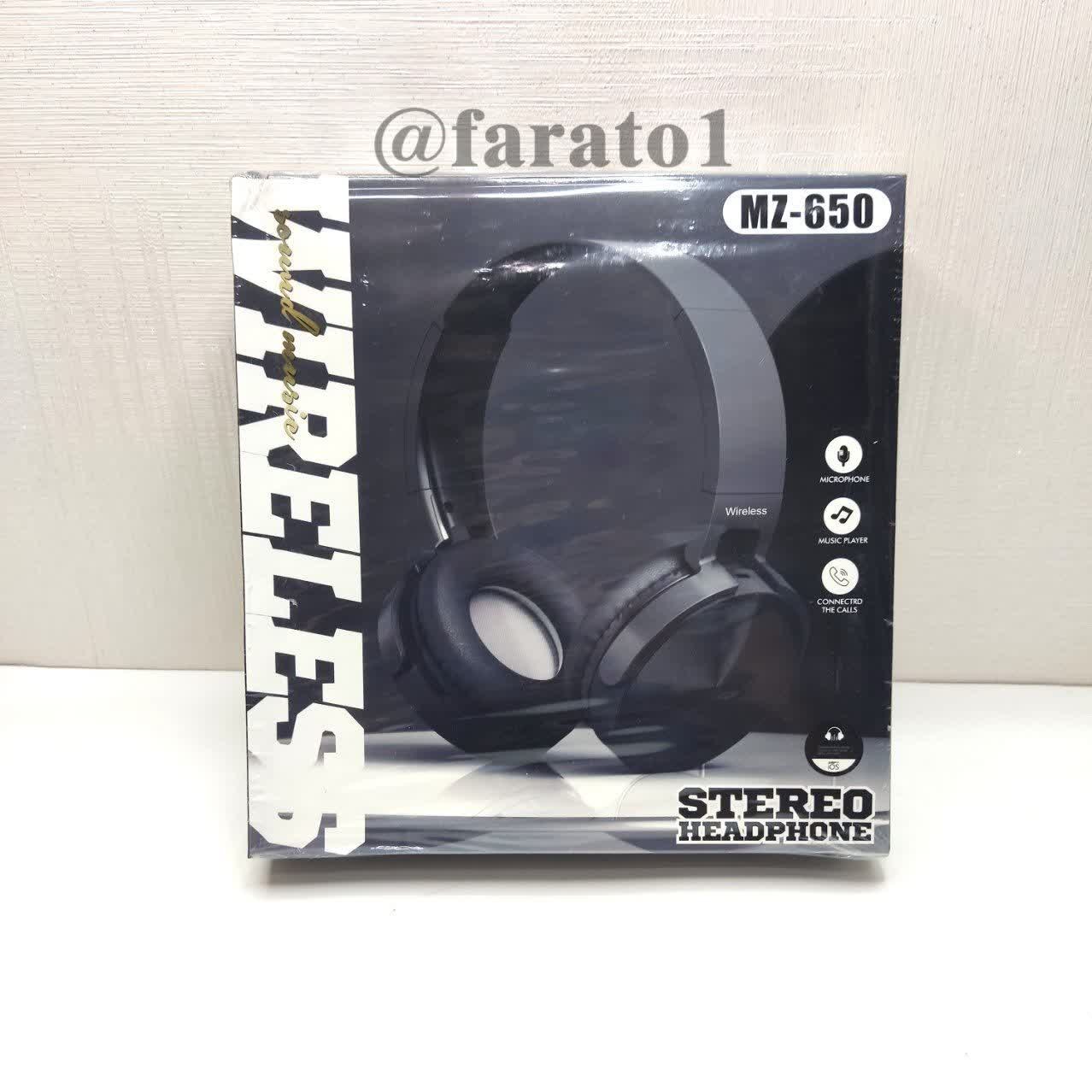 هدفون بلوتوثی مدل MZ-650 قابلیت اتصال با رم و aux
