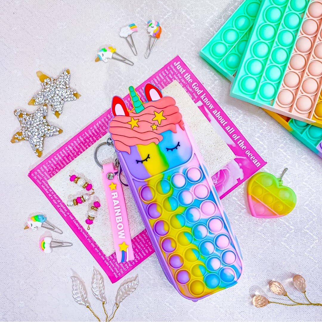 جامدادی پاپت دار سیلیکونی خارجی باکیفیت.پاپت پاپیت پاپیتدار  جامدادی فانتزی جدید. لوازم تحریر فانتزی. لوازم التحریر خاص