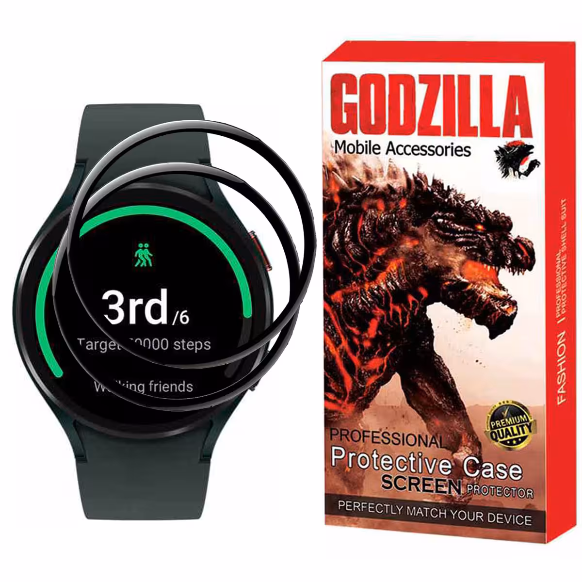 محافظ صفحه نمایش گودزیلا مدل G-PMMA مناسب برای ساعت هوشمند سامسونگ Watch 4 40mm بسته 2 عددی