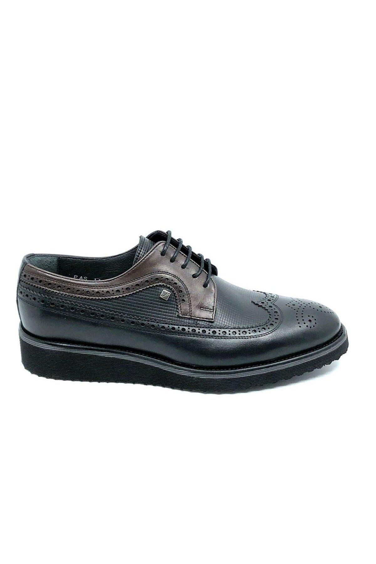 کفش های کژوال مشکی مردانه 1106 قهوه سیاه چرم واقعی روزانه Fosco