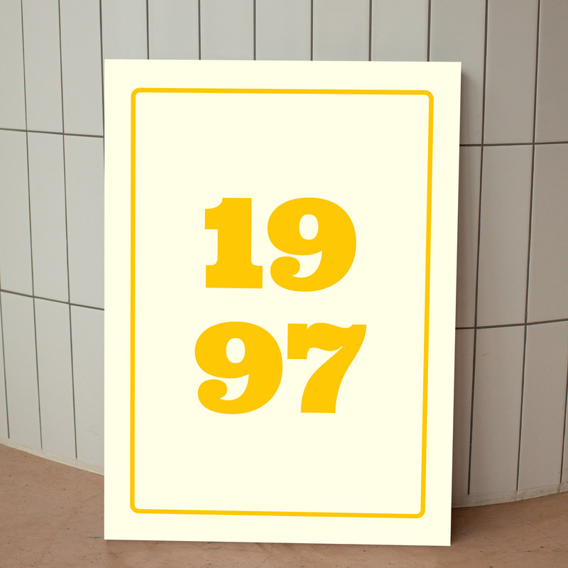 تابلو شاسی مدل سال تولد 1997 میلادی کد 1022 | دنیای قاب