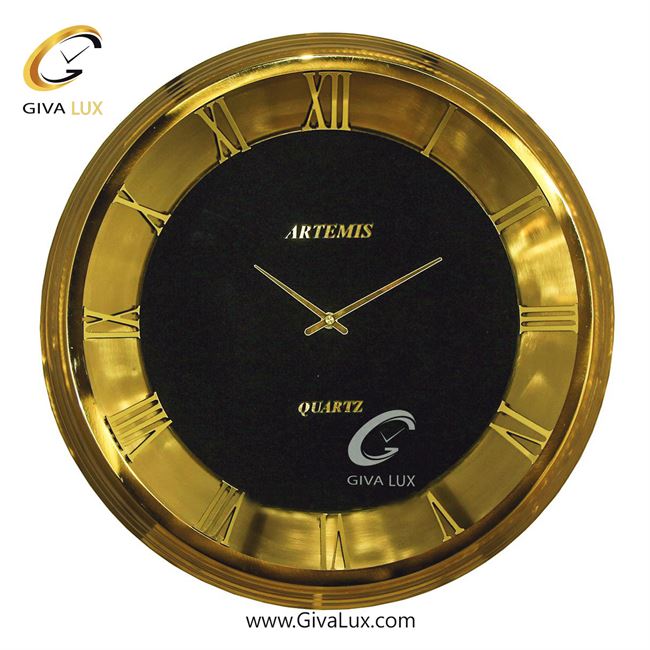 ساعت دیواری اورجینال آرتمیس آلیاژ فلزی طلایی| کد رفرنس 90033، مدل: 2041Gold