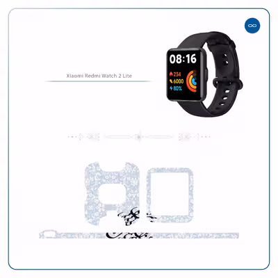 برچسب ماهوت طرح Nastaliq_4 مناسب برای ساعت هوشمند شیائومی Redmi Watch 2 Lite
