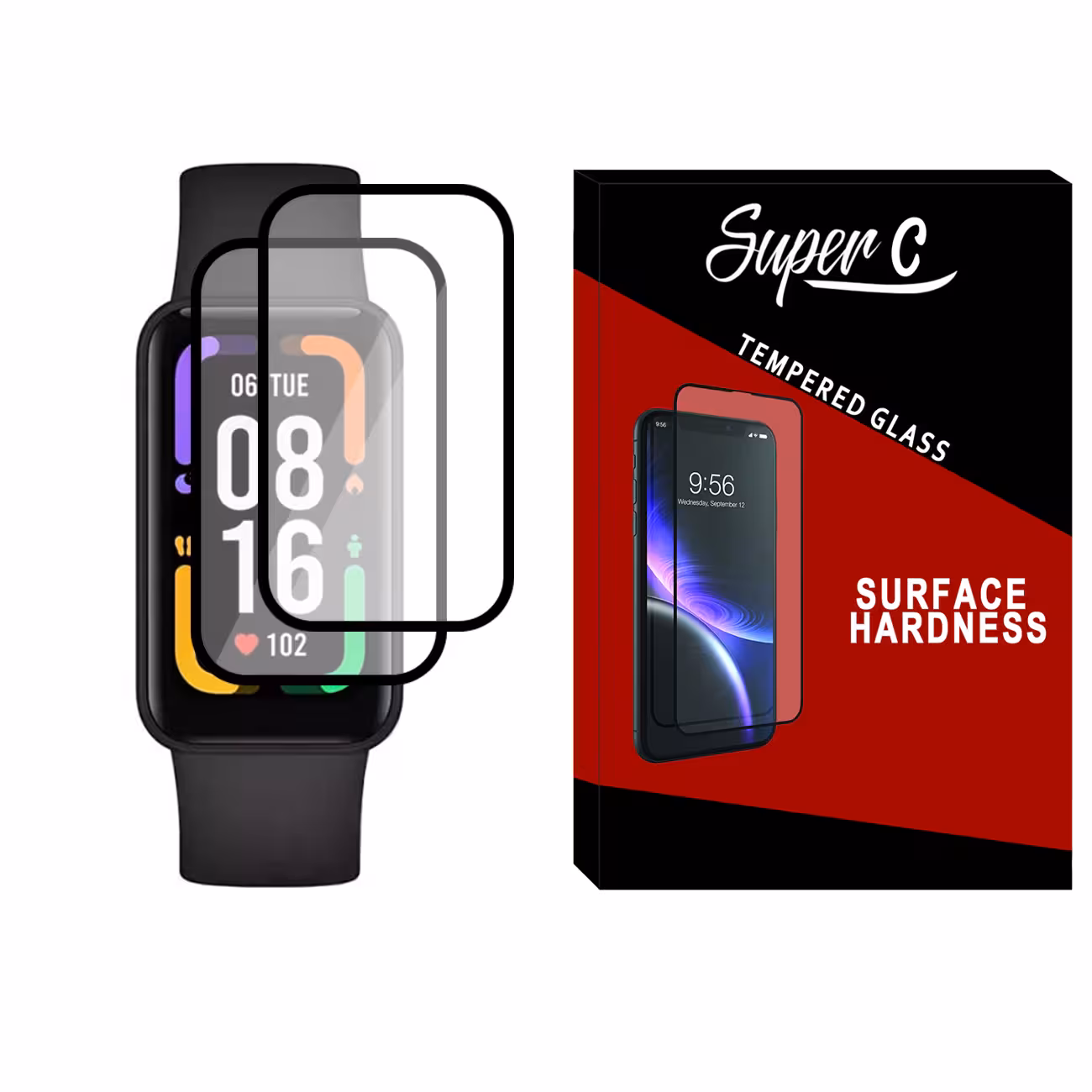 محافظ صفحه نمایش نانو سوپرسی مدل SRC مناسب برای ساعت هوشمند شیائومی Redmi Smart Band Pro بسته دو عددی
