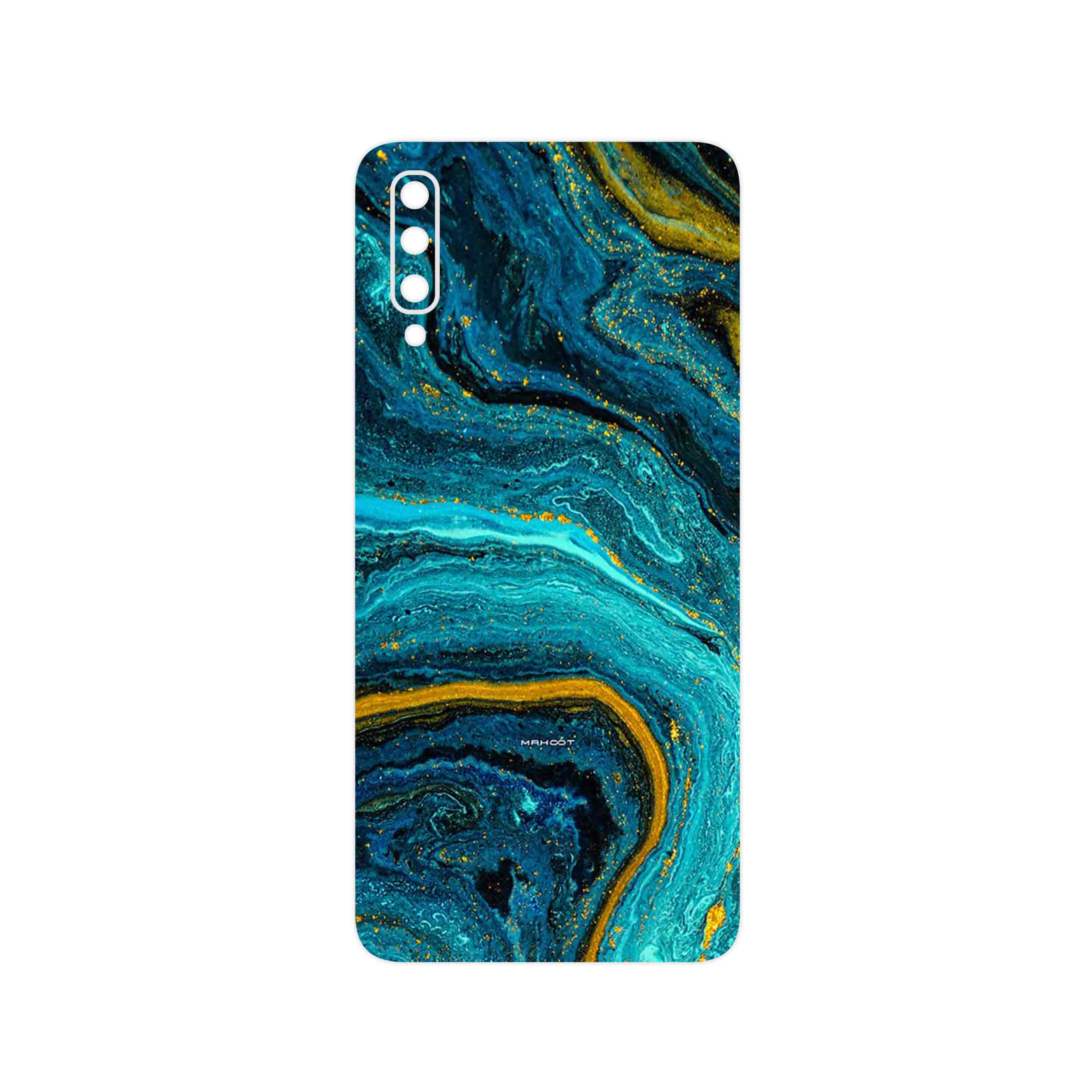 برچسب پوششی ماهوت مدل Turquoise marblewith golden streaks مناسب برای گوشی موبایل سامسونگ Galaxy A70