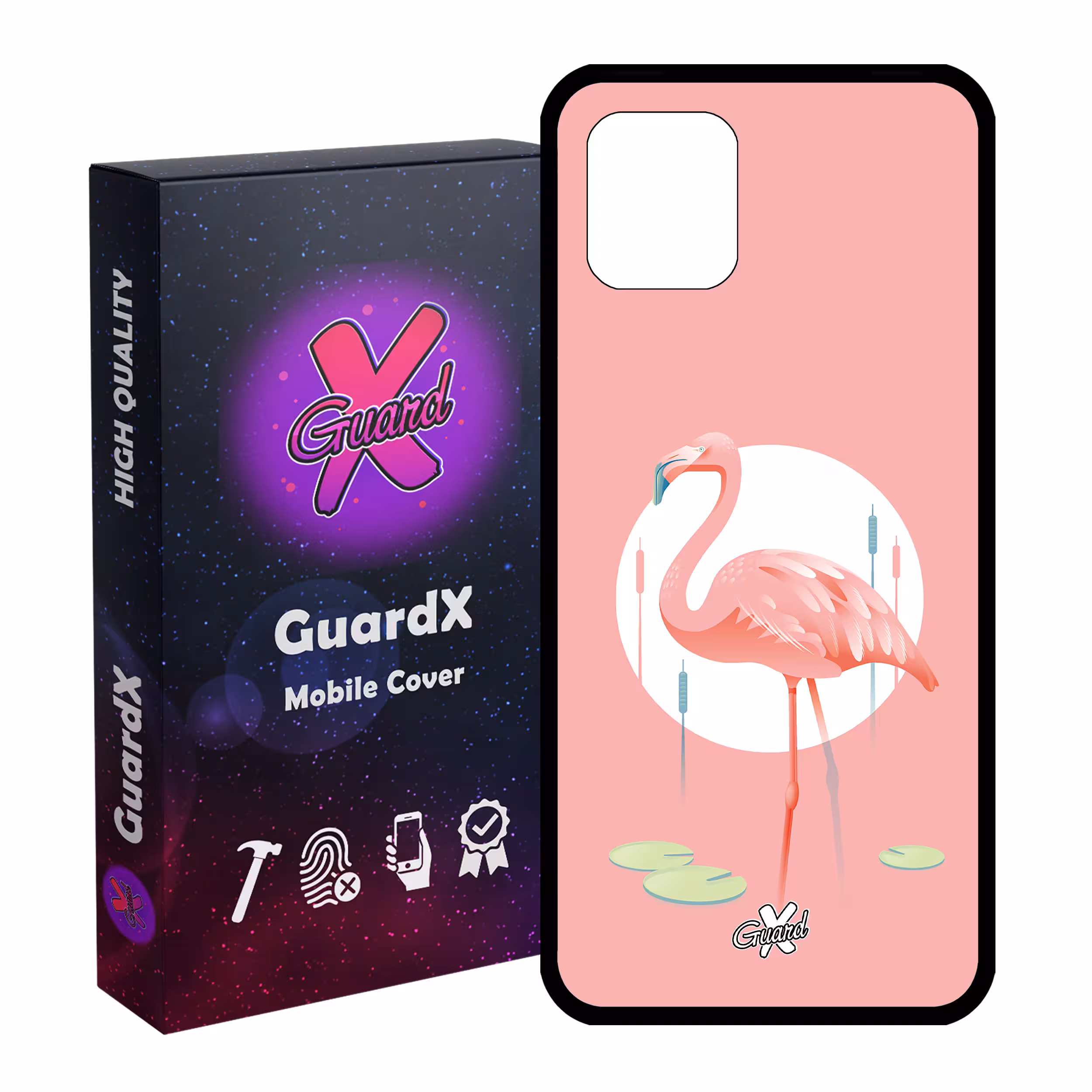 کاور گارد ایکس طرح Flamingo مدل Glass10084 مناسب برای گوشی موبایل سامسونگ Galaxy Note 10 Lite