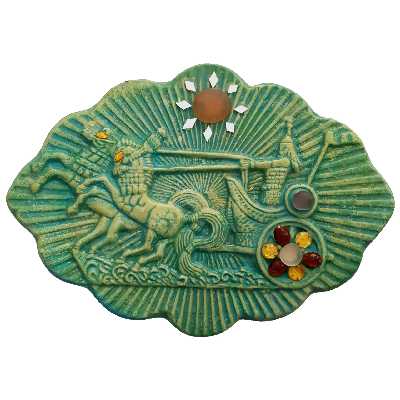 دیوارکوب سرامیکی مدل سنتی قهوه خانه ای کد 1 مجموعه 14 عددی