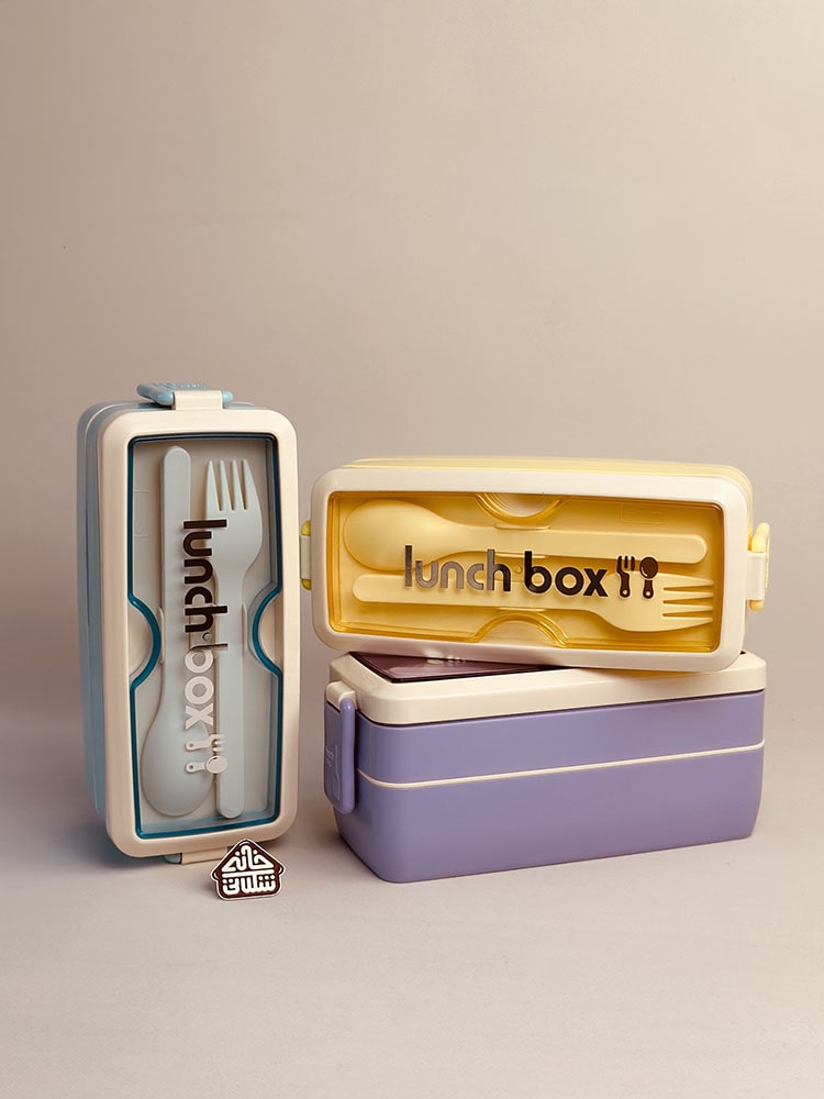 لانچ باکس دوطبقه پاستلی کد002101