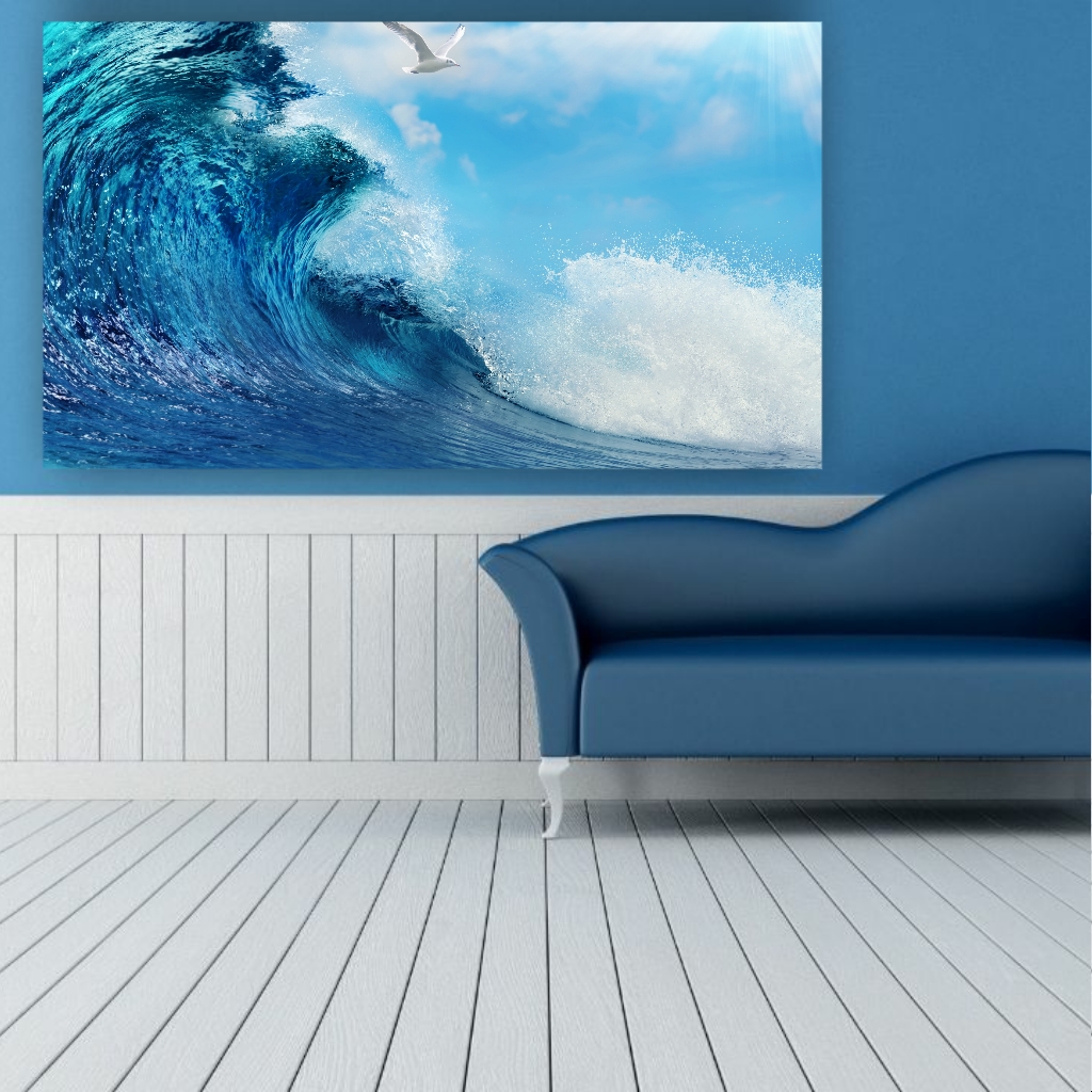  تابلو بوم طرح دریای طوفانی مدل PT675