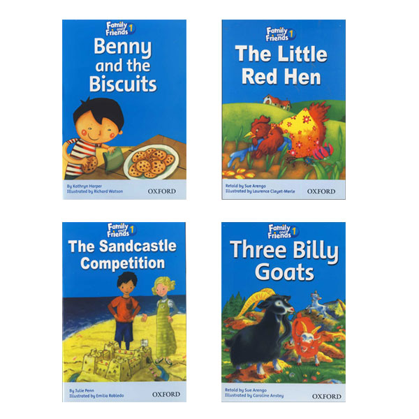 کتاب Family and Friends 1 Readers اثر جمعی از نویسندگان انتشارات زبان مهر 4 جلدی