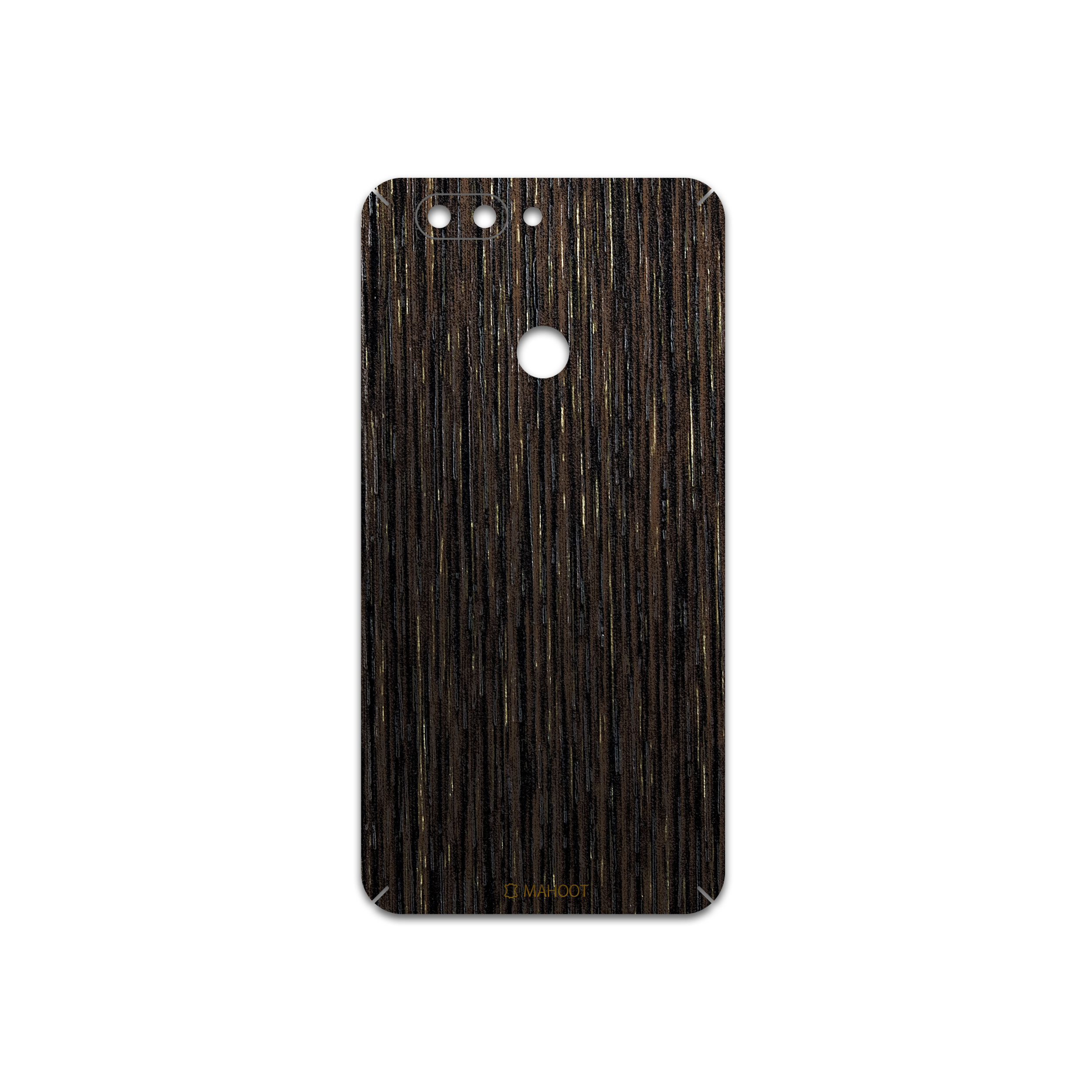 برچسب پوششی ماهوت مدل Dark-Gold-Stripes-Wood مناسب برای گوشی موبایل الفون P8 Mini