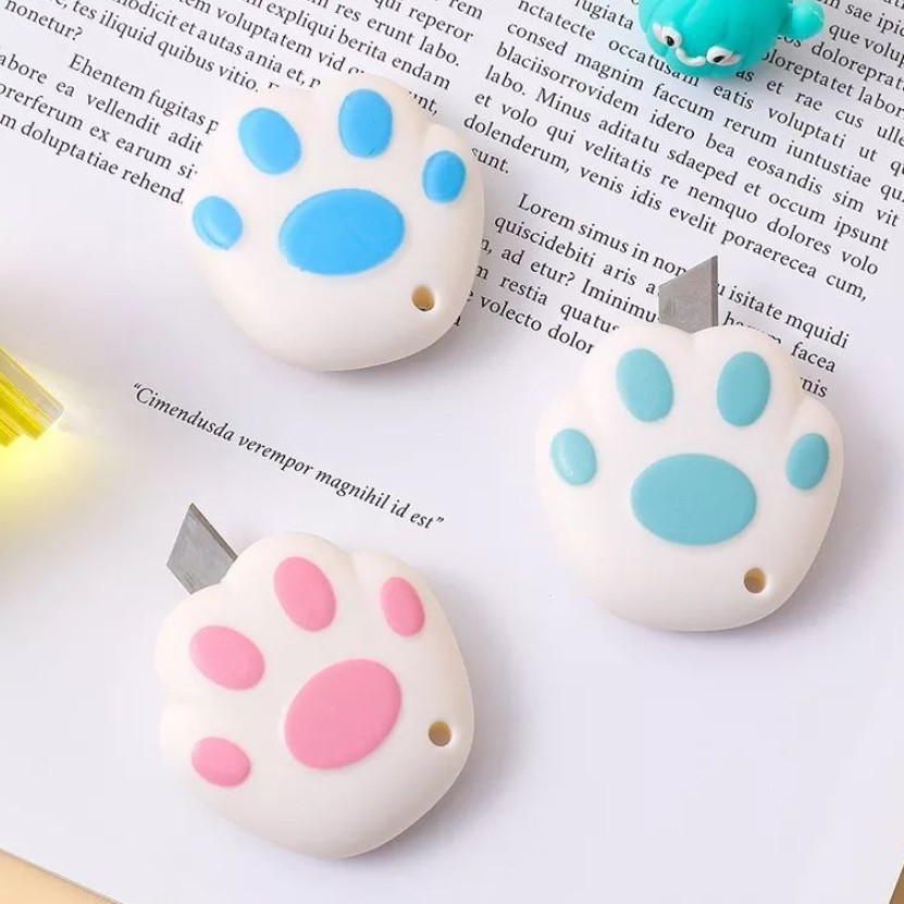 مینی کاتر فانتزی طرح پنجه رنگ آبی صورتی فیروزه ای مینی کاتر پنجه ای