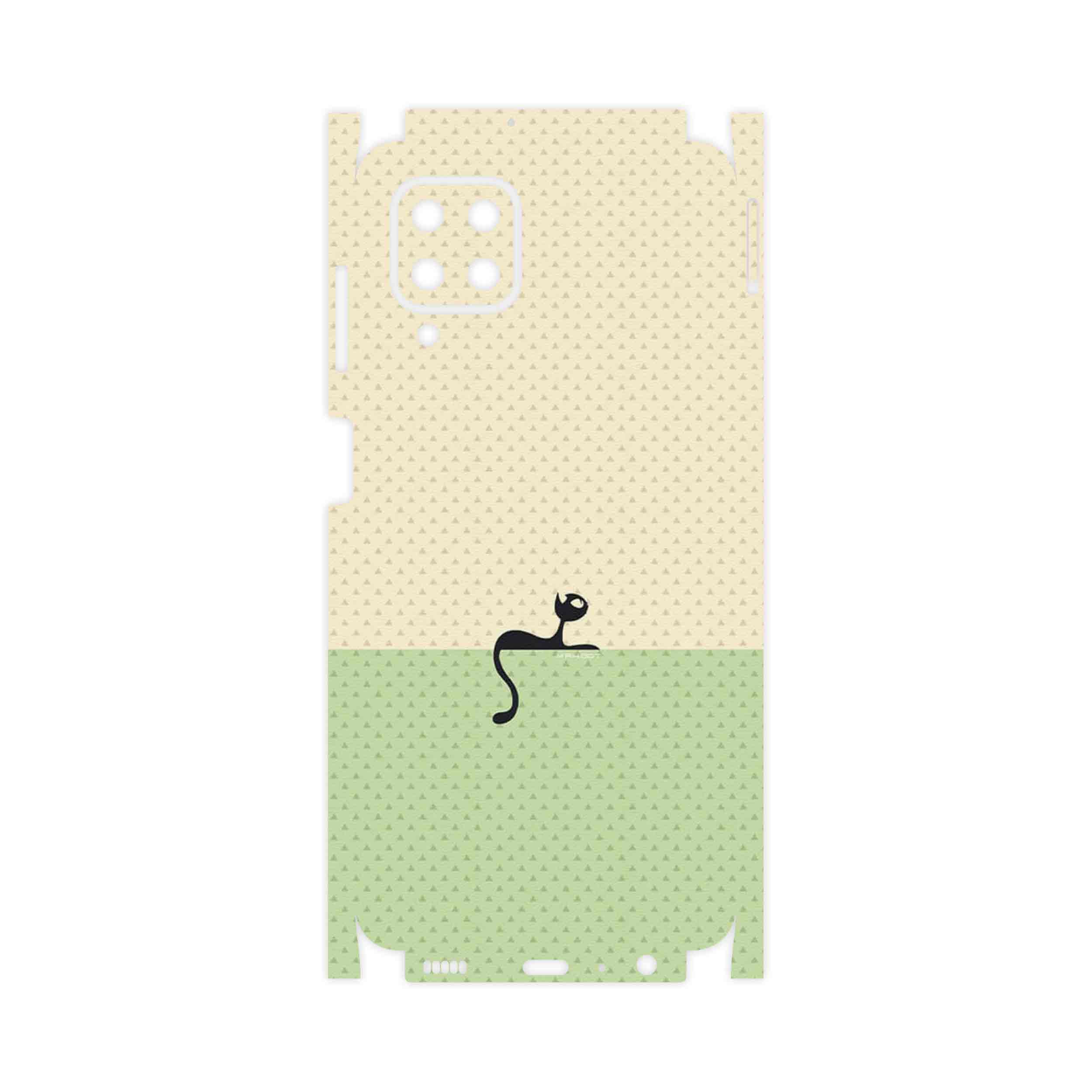 برچسب پوششی ماهوت مدل Minimal Internet Cat Icon-FullSkin مناسب برای گوشی موبایل سامسونگ Galaxy F22