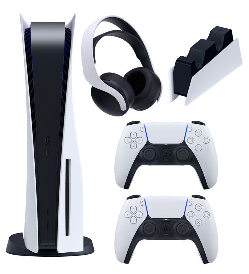 قیمت و خرید باندل کنسول بازی سونی پلی استیشن 5 نسخه استاندارد به همراه یک دسته اضافه، یک هدست و یک پایه شارژر - برین تک