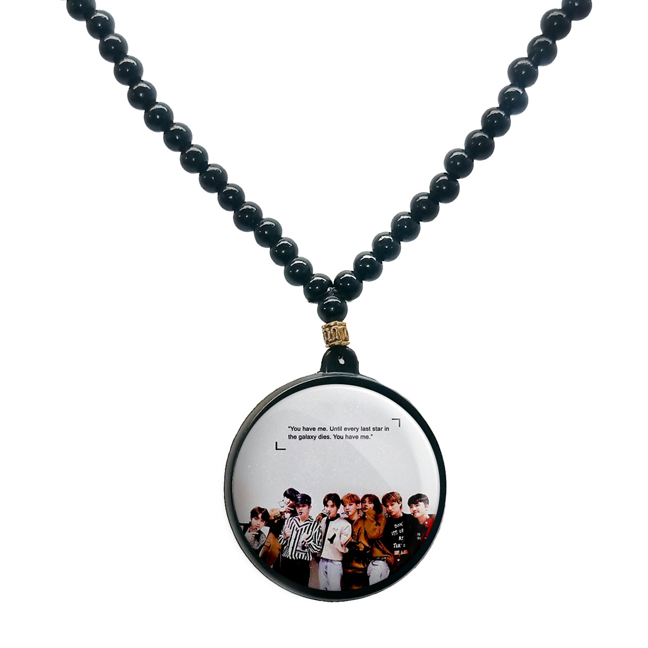 گردنبند پرمانه طرح exo کد pmd.14124 مدل دو طرفه