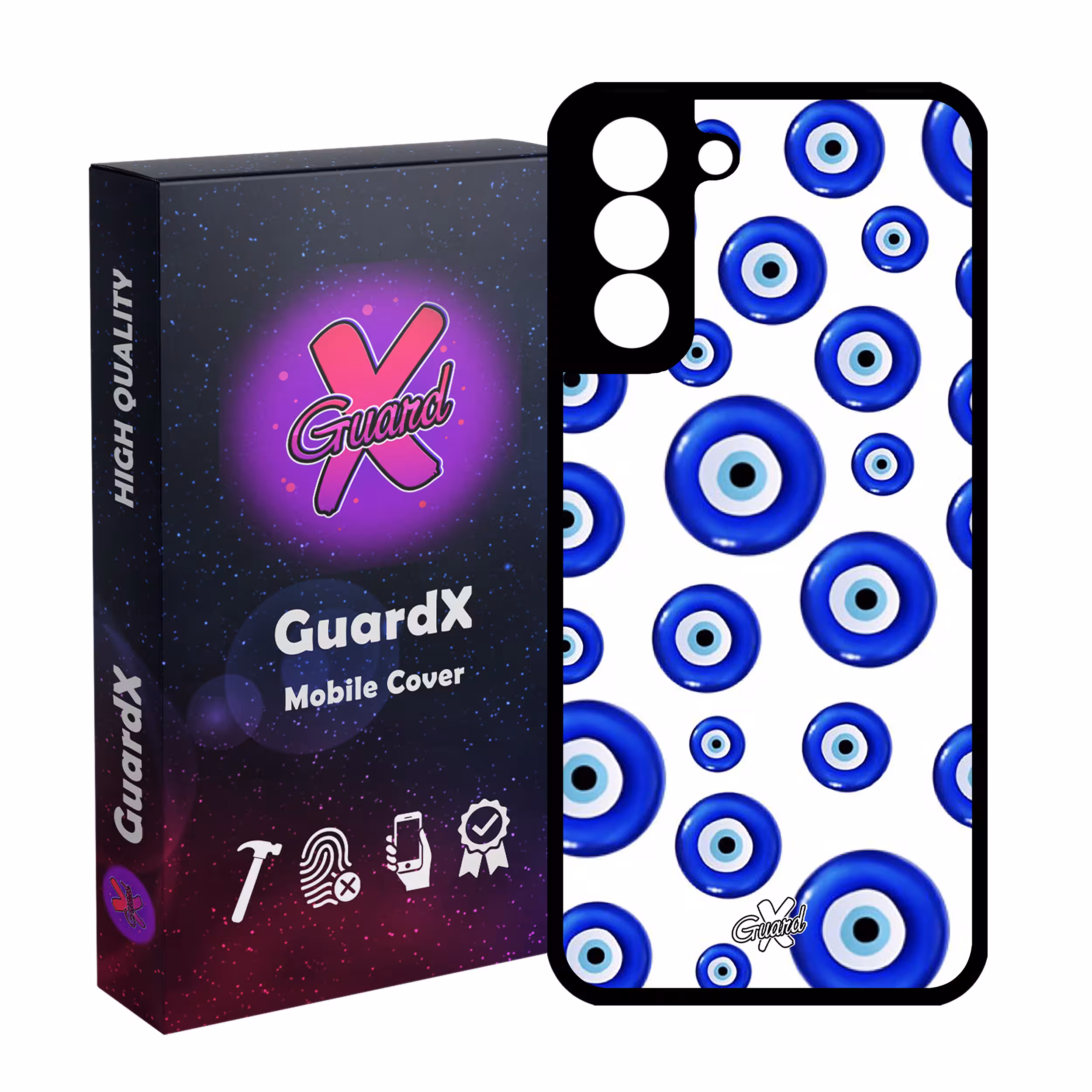 کاور گارد ایکس طرح چشم نظر مدل Glass10432 مناسب برای گوشی موبایل سامسونگ Galaxy S21 FE