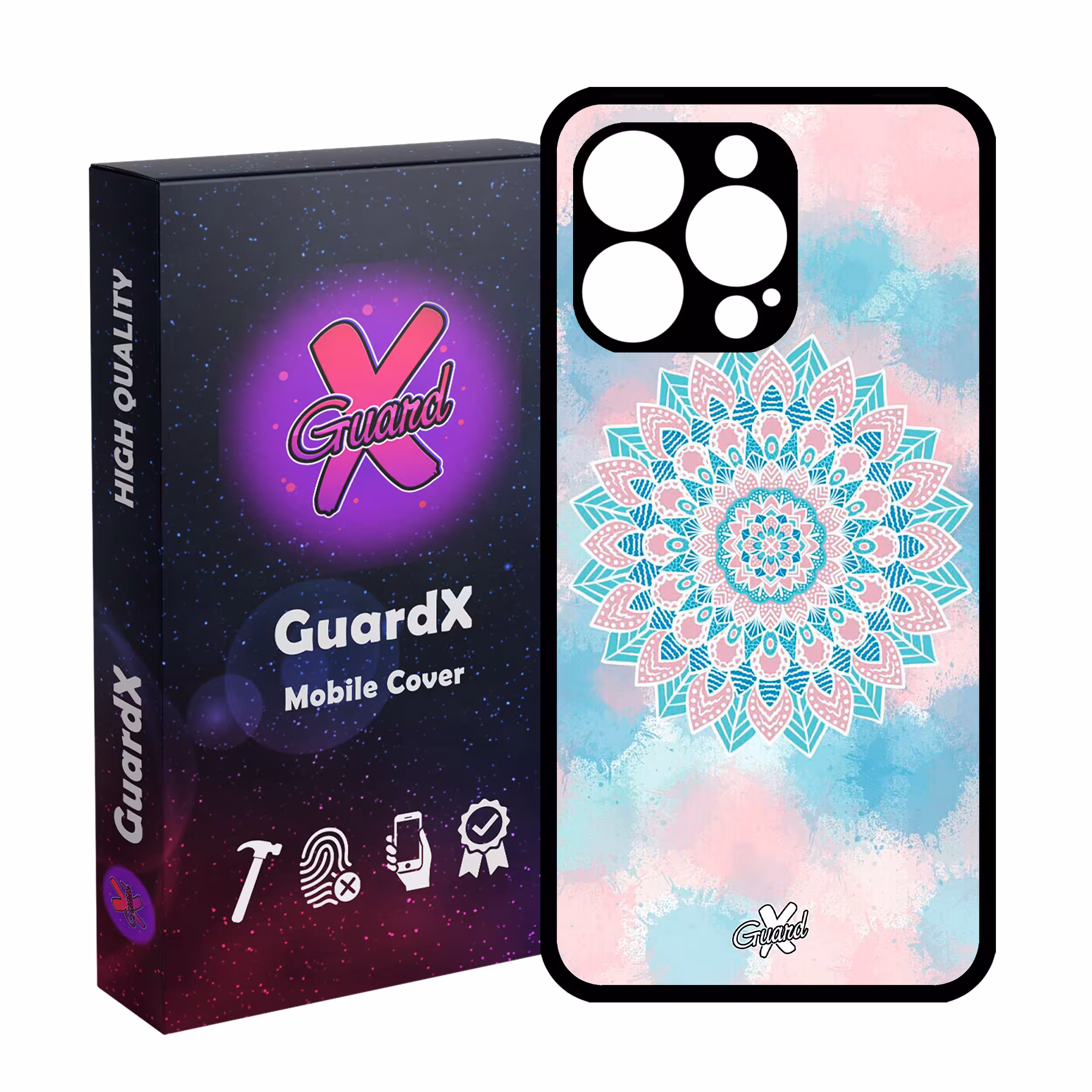کاور گارد ایکس طرح ماندالا مدل Glass10065 مناسب برای گوشی موبایل اپل iPhone 13 Pro