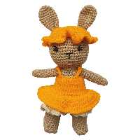 عروسک بافتنی مدل خرگوش طرح دختر اسپانیایی کد 001 