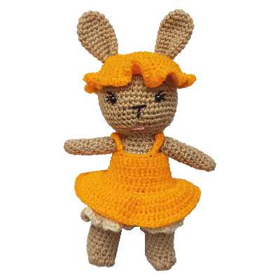 عروسک بافتنی مدل خرگوش طرح دختر اسپانیایی کد 001 