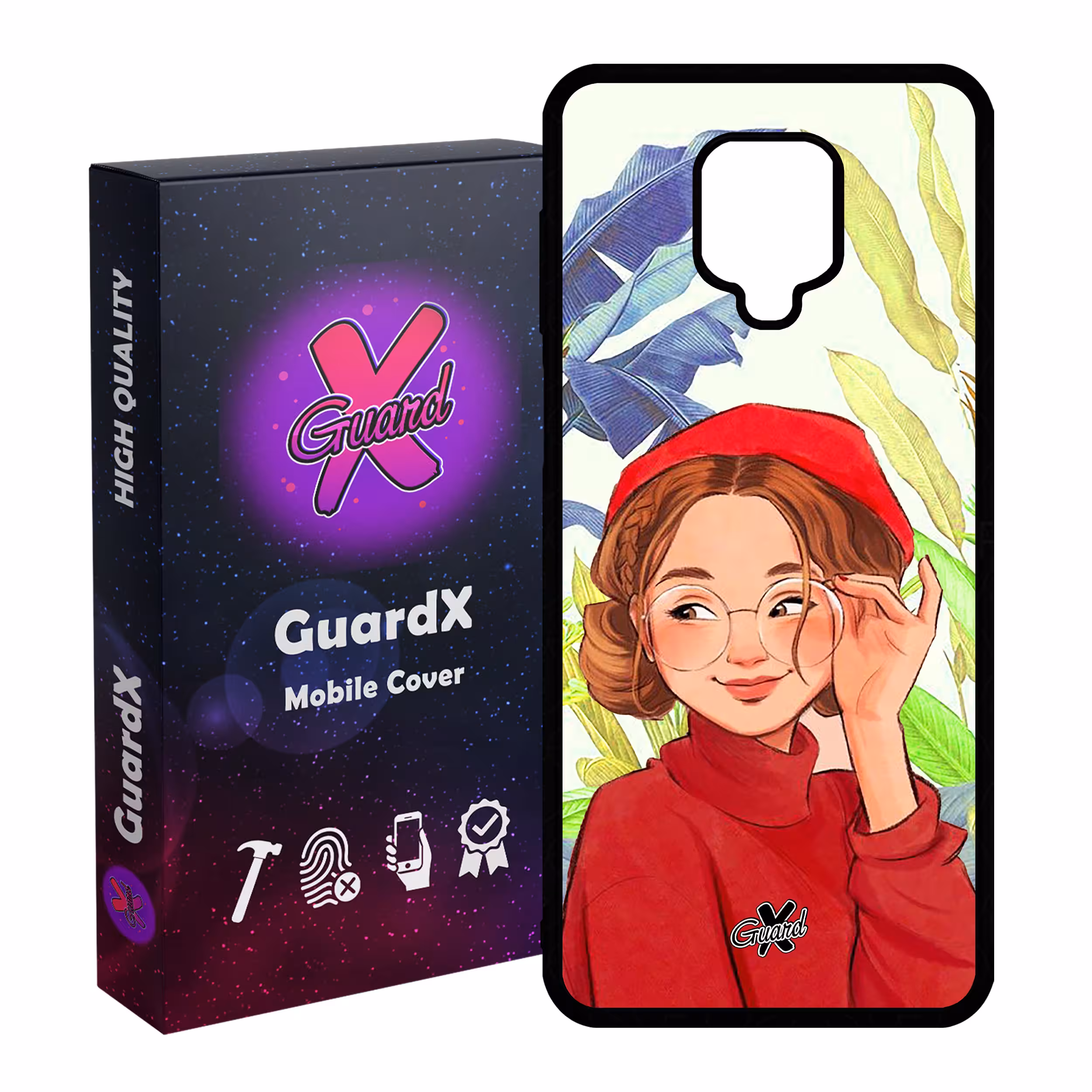 کاور گارد ایکس طرح دختر مدل Glass10328 مناسب برای گوشی موبایل شیائومی Redmi Note 9S / Note 9 Pro / Note 9 Pro Max