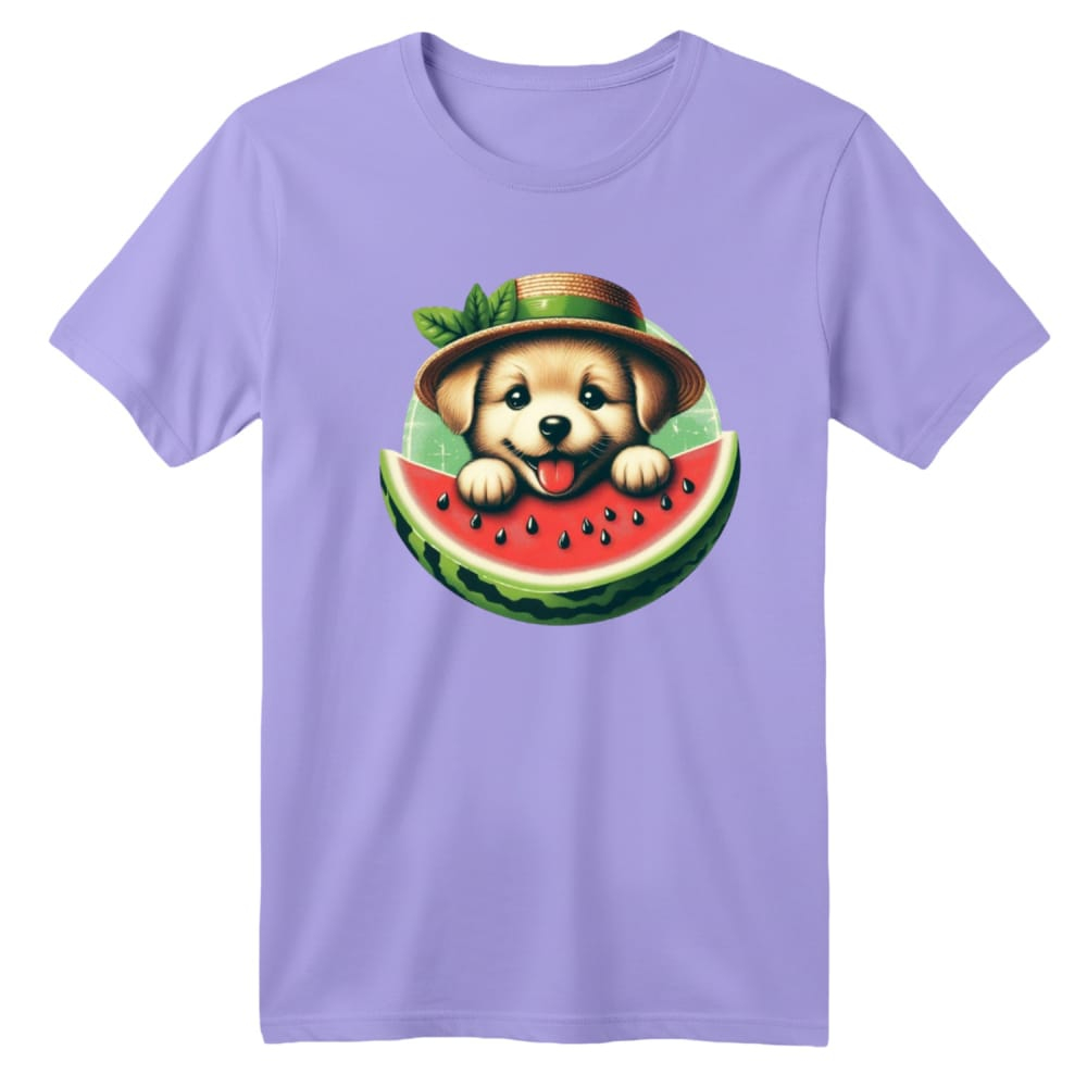 تی شرت آستین کوتاه بچگانه مدل سگ یلدایی کد 3 رنگ یاسی