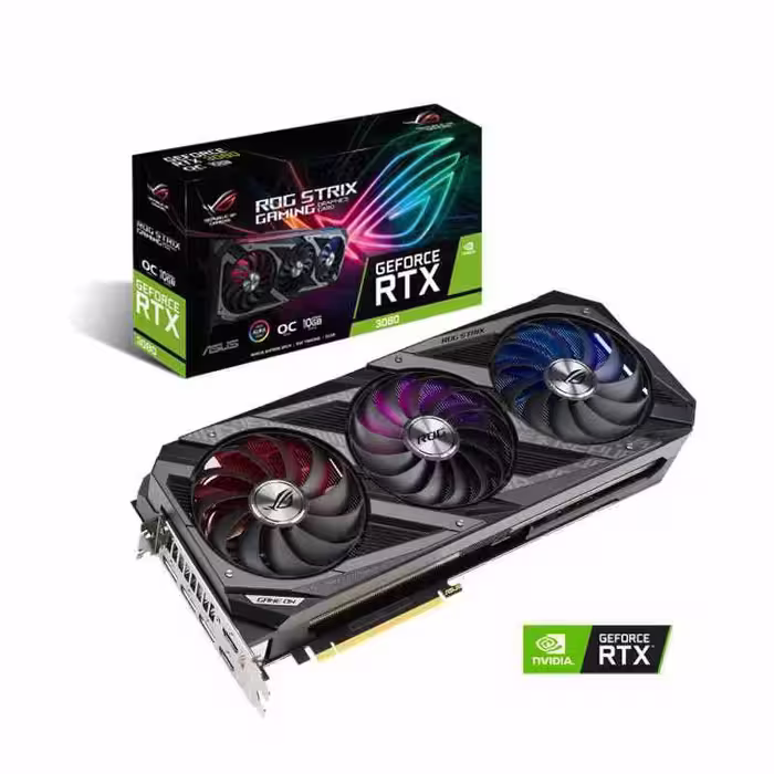 خرید کارت گرافیک ایسوس Graphics ASUS ROG STRIX RTX3080 O10G GAMING با بهترین قیمت