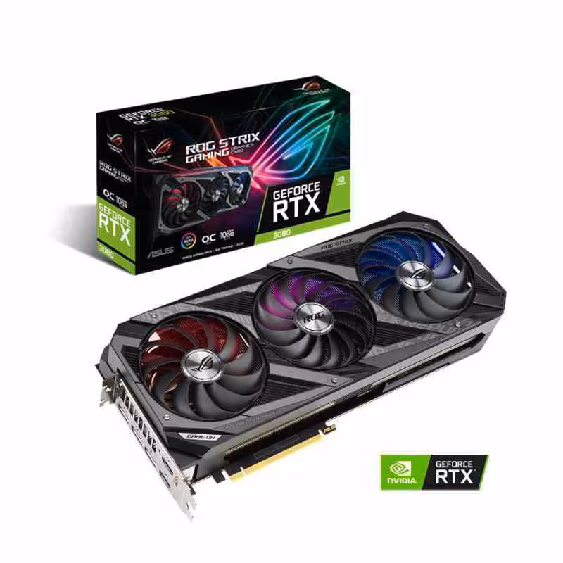 خرید کارت گرافیک ایسوس Graphics ASUS ROG STRIX RTX3080 O10G GAMING با بهترین قیمت