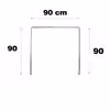 میله پرده حمام پیسو مدل U سایز 90x90 سانتی متر