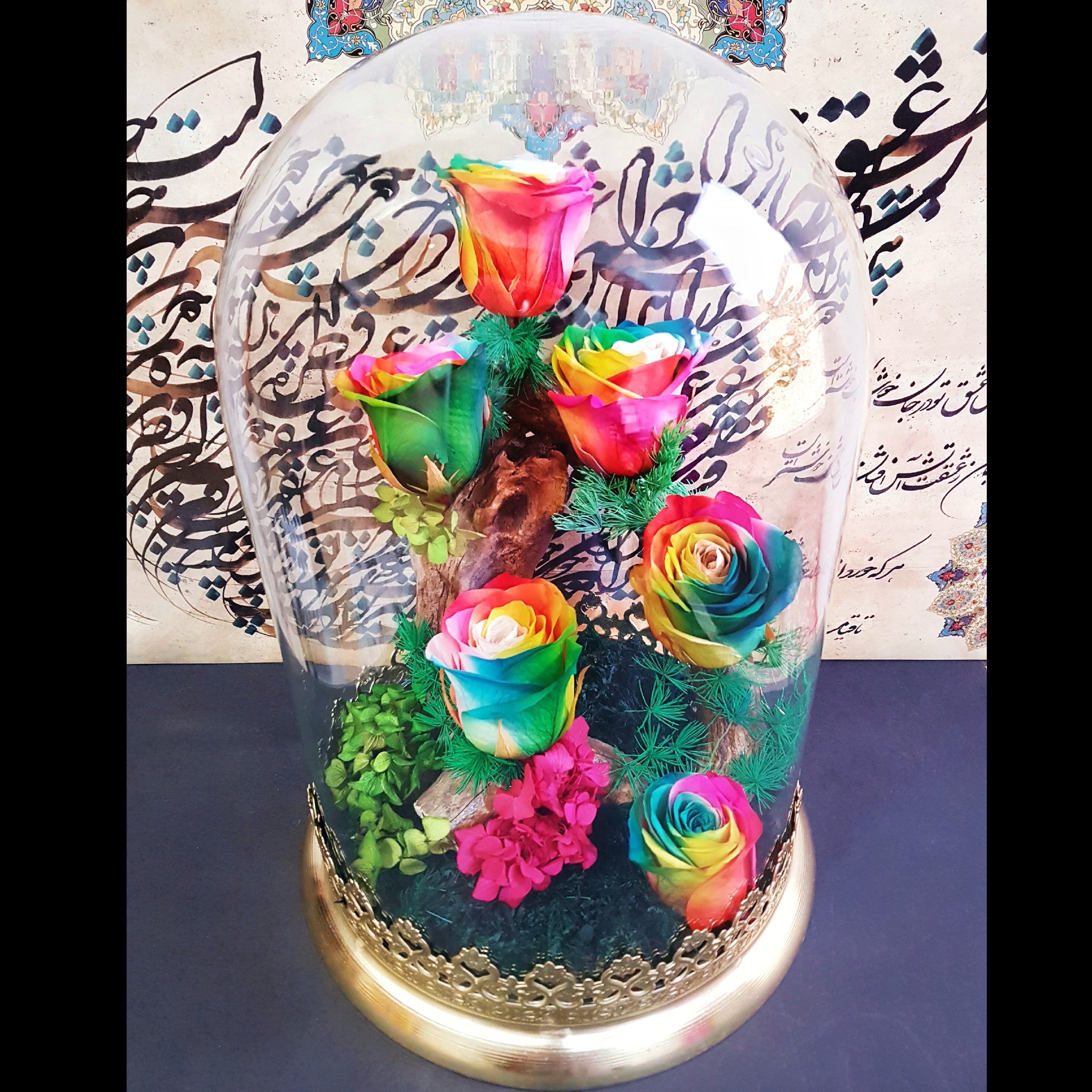 باکس شش گله رز جاودان (موجود در انواع رنگ گل)