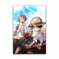 تابلو شاسی گوفی مدل شنکس انیمه وان پیس طرح One Piece Shanks  کد ICEK07 | دنیای قاب