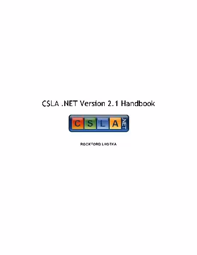 خرید و دانلود نسخه کامل کتاب CSLA dot NET Version 2.1. Handbook C Sharp Edition