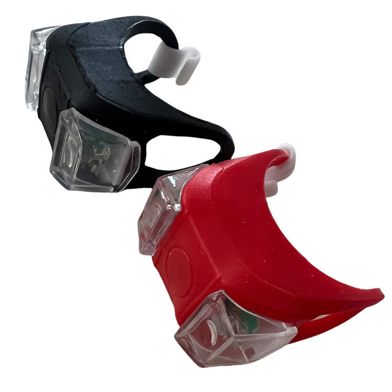 چراغ جلو و عقب دوچرخه مدل ژله ای بسته 2 عددی | چاوه