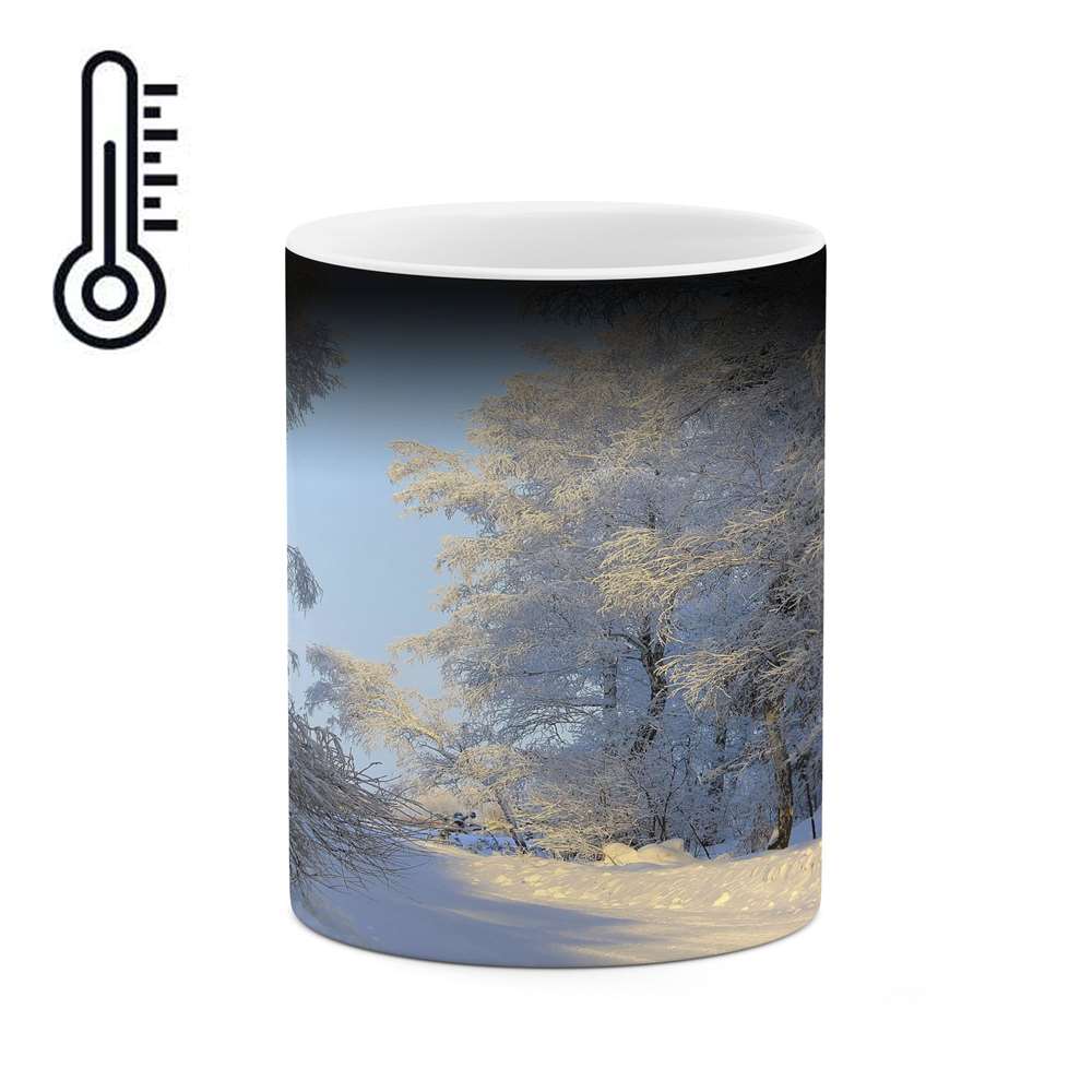 ماگ حرارتی کاکتی طرح منظره برفی مدل mgh15096