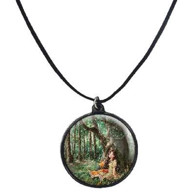 گردنبند پرمانه طرح دخترونه کد pmb.23399 مدل دو طرفه